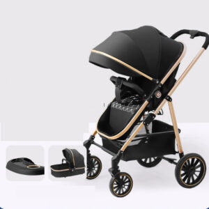 2in1 Baby Stroller Portable Baby Stroller Foldable black