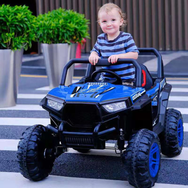 4×4 Big Jeep Off-Road Ride on SUV Kids Electric 12v Blue
