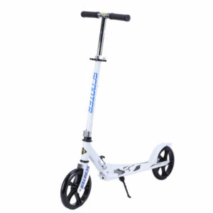 Adult scooter 2 PU wheels foldable disassembly easy to carry white
