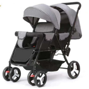 Multifunctional baby stroller for twin babies with high view