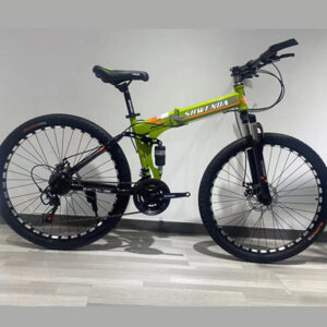 26 inch 21 speed folding Mountain Bike Green