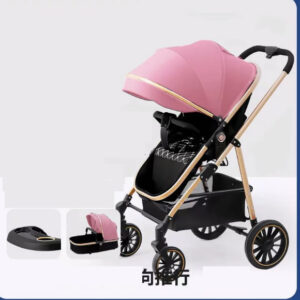 2in1 Baby Stroller Portable Baby Stroller Foldable Pink