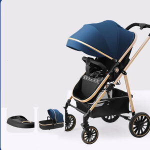 2in1 Baby Stroller Portable Baby Stroller Foldable Denim Blue