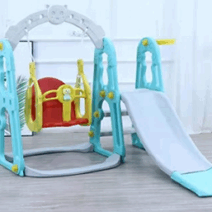 3 in 1 Multifunctional Playset- Swing, Slide and Basketball Hoop Blue