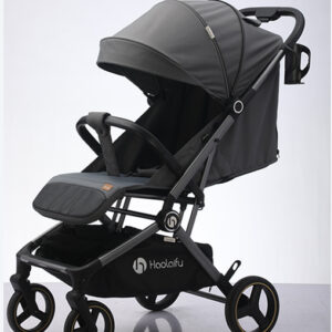 Luxury Travel System Baby Stroller Pram Two-Way Directions Stroller Grey