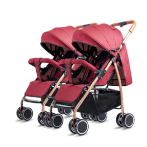 Twin Baby Stroller For 0-3 Years, Double Twin Stroller Red
