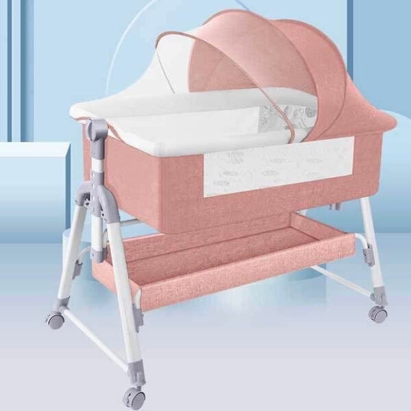 Baby co-sleeper with adjustable height Pink