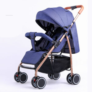 Foldable Light Weight stroller travel system baby pram stroller suitable for baby carriage Blue