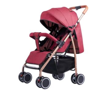Foldable Light Weight stroller travel system baby pram stroller suitable for baby carriage Red