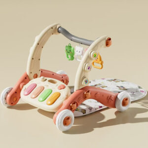 Multifunction Walker Gym Toy Cartoon lion Music Rattle Activity Fitness Mat Toys